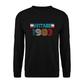 Millésime anniversaire 1983 - Sweat-shirt Unisexe - noir - Devant - Alina (178cm) & Michal (187cm)