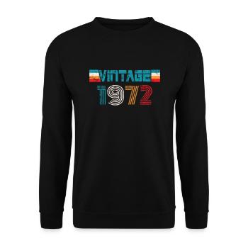 Millésime anniversaire 1972 - Sweat-shirt Unisexe - noir - Devant - Alina (178cm) & Michal (187cm)