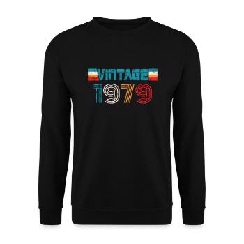 Millésime anniversaire 1979 - Sweat-shirt Unisexe - noir - Devant - Alina (178cm) & Michal (187cm)