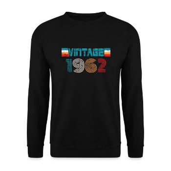 Millésime anniversaire 1962 - Sweat-shirt Unisexe - noir - Devant - Alina (178cm) & Michal (187cm)