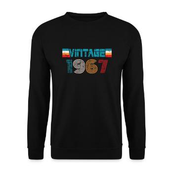 Millésime anniversaire 1967 - Sweat-shirt Unisexe - noir - Devant - Alina (178cm) & Michal (187cm)