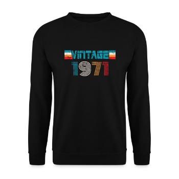 Millésime anniversaire 1971 - Sweat-shirt Unisexe - noir - Devant - Alina (178cm) & Michal (187cm)