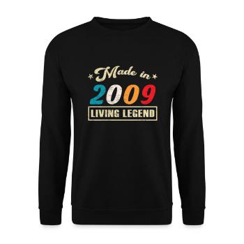 2009 Birthday Made in Limited Edition - Unisex Sweatshirt - black - Front - Alina (178cm) & Michal (187cm)