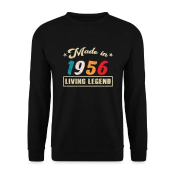 Anniversaire de 1956 Fabriqué en édition limitée - Sweat-shirt Unisexe - noir - Devant - Alina (178cm) & Michal (187cm)