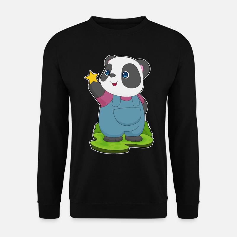 Panda Star - Unisex Sweatshirt - black