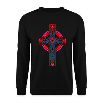 Croix Croix Crucifix Jésus Dieu Église - Sweat-shirt Unisexe - noir - Devant - Alina (178cm) & Michal (187cm)