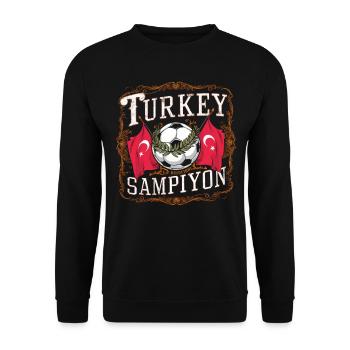 Turquie Cadeau Turquie Football Europe Turquie - Sweat-shirt Unisexe - noir - Devant - Alina (178cm) & Michal (187cm)
