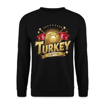 Turquie Cadeau Turquie Football Europe Turquie - Sweat-shirt Unisexe - noir - Devant - Alina (178cm) & Michal (187cm)