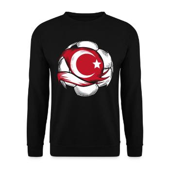 Turquie Cadeau Turquie Football Europe Turquie - Sweat-shirt Unisexe - noir - Devant - Alina (178cm) & Michal (187cm)