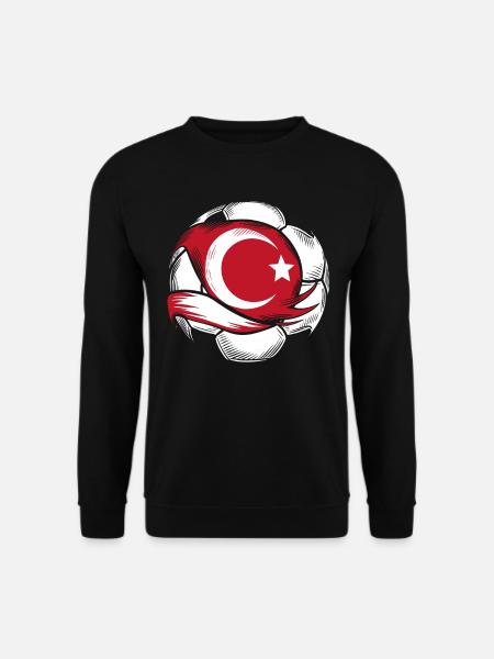 Türkei Geschenk Turkey Fußball Soccer Europa Türke - Unisex Pullover - Schwarz