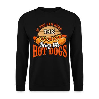 Hot Dog Adulte Si vous pouvez lire ceci - Sweat-shirt Unisexe - noir - Devant - Alina (178cm) & Michal (187cm)