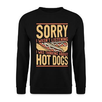 Hot Dog Adult Girl Désolé Je n’étais pas - Sweat-shirt Unisexe - noir - Devant - Alina (178cm) & Michal (187cm)