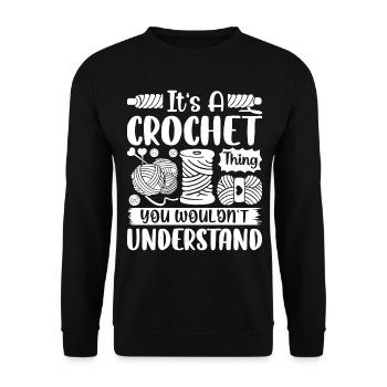 C’est un truc au crochet que vous ne comprendriez pas - Croc - Sweat-shirt Unisexe - noir - Devant - Alina (178cm) & Michal (187cm)