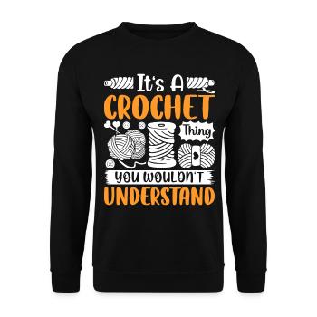 C’est un truc au crochet que vous ne comprendriez pas - Croc - Sweat-shirt Unisexe - noir - Devant - Alina (178cm) & Michal (187cm)