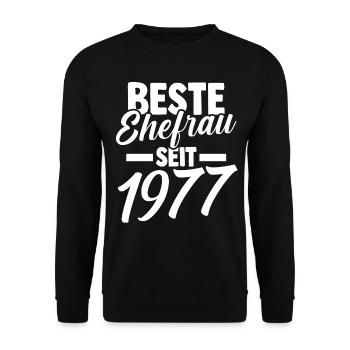 Meilleure épouse de la Saint-Valentin depuis 1977 - Sweat-shirt Unisexe - noir - Devant - Alina (178cm) & Michal (187cm)