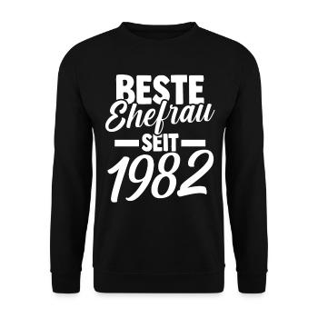 Meilleure épouse de la Saint-Valentin depuis 1982 - Sweat-shirt Unisexe - noir - Devant - Alina (178cm) & Michal (187cm)