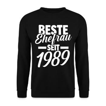 Meilleure épouse de la Saint-Valentin depuis 1989 - Sweat-shirt Unisexe - noir - Devant - Alina (178cm) & Michal (187cm)