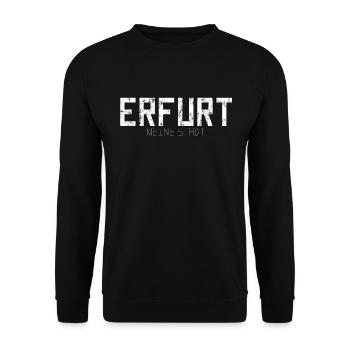 Erfurt Meine Stadt - Unisex Pullover - Schwarz - Vorne - Alina (178cm) & Michal (187cm)