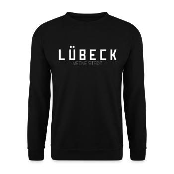Lübeck My City - Unisex Sweatshirt - black - Front - Alina (178cm) & Michal (187cm)