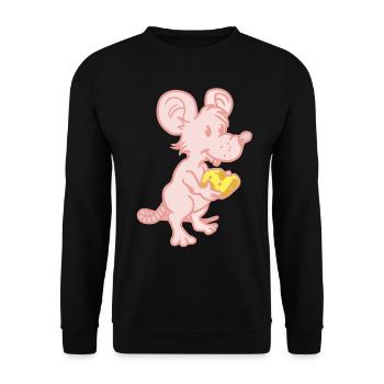 Mouse - Unisex Sweatshirt - black - Front - Alina (178cm) & Michal (187cm)