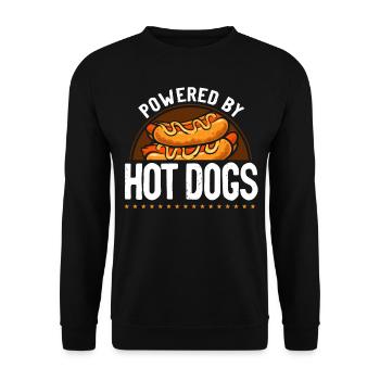 Hot Dog Adulte Propulsé Par Des Hot-Dogs - Sweat-shirt Unisexe - noir - Devant - Alina (178cm) & Michal (187cm)