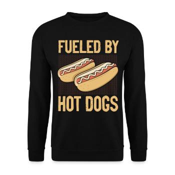Hot Dog Adulte Alimenté Par Les Hot-Dogs - Sweat-shirt Unisexe - noir - Devant - Alina (178cm) & Michal (187cm)
