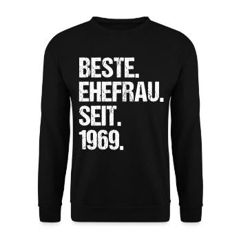 Meilleure épouse de la Saint-Valentin depuis 1969 - Sweat-shirt Unisexe - noir - Devant - Alina (178cm) & Michal (187cm)