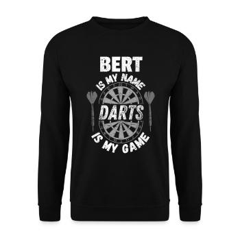 Conception de produits dérivés personnels au nom de Bert - Sweat-shirt Unisexe - noir - Devant - Alina (178cm) & Michal (187cm)