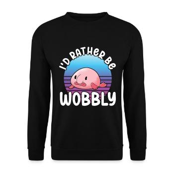 Poisson blob mignon poisson laid - Sweat-shirt Unisexe - noir - Devant - Alina (178cm) & Michal (187cm)