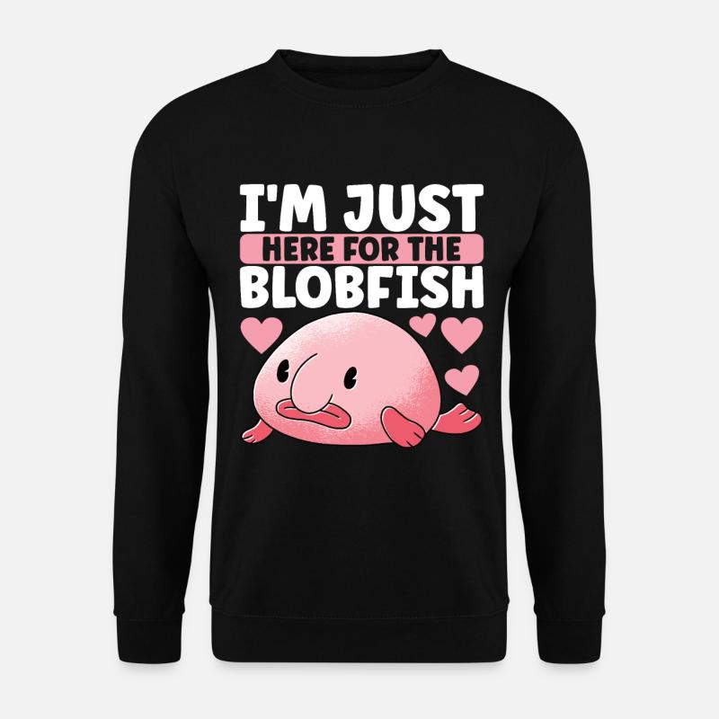 Poisson blob mignon poisson laid - Sweat-shirt Unisexe - noir