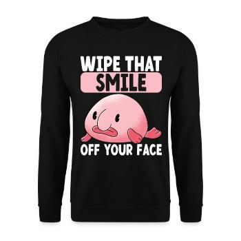 Poisson blob mignon poisson laid - Sweat-shirt Unisexe - noir - Devant - Alina (178cm) & Michal (187cm)