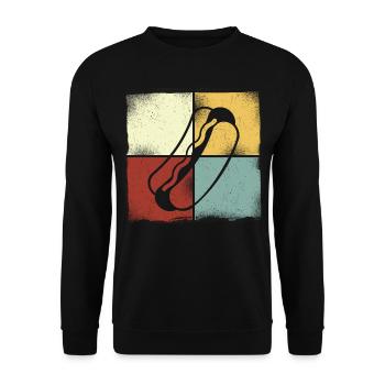 Hot Dog Adulte Vintage Rétro - Sweat-shirt Unisexe - noir - Devant - Alina (178cm) & Michal (187cm)