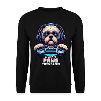 Spiele-Nerds, Shih Tzu Hundeliebhaber - Unisex Pullover - Schwarz - Vorne - Alina (178cm) & Michal (187cm)