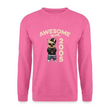 2005 Birthday Awesome since Cool Dog - Unisex Sweatshirt - pink - Front