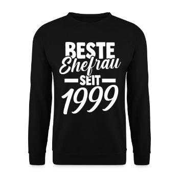 Meilleure épouse de la Saint-Valentin depuis 1999 - Sweat-shirt Unisexe - noir - Devant - Alina (178cm) & Michal (187cm)