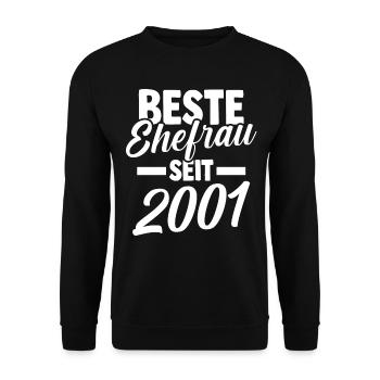 Meilleure épouse de la Saint-Valentin depuis 2001 - Sweat-shirt Unisexe - noir - Devant - Alina (178cm) & Michal (187cm)