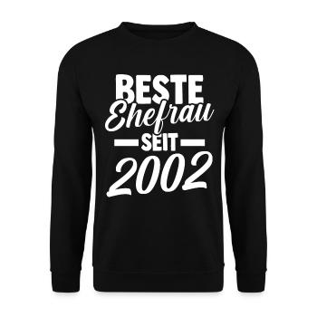 Meilleure épouse de la Saint-Valentin depuis 2002 - Sweat-shirt Unisexe - noir - Devant - Alina (178cm) & Michal (187cm)