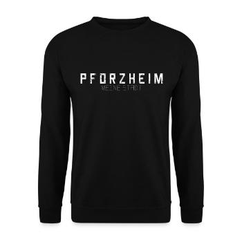 Pforzheim My City - Unisex Sweatshirt - black - Front - Alina (178cm) & Michal (187cm)