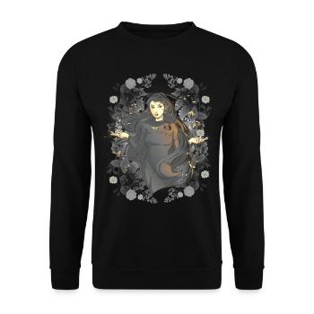 Nature Forêt Chaman Mythe Spirituel Occulte - Sweat-shirt Unisexe - noir - Devant - Alina (178cm) & Michal (187cm)
