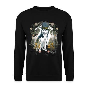 Wehrwolf Wolf Wolves Halloween Medieval Dog - Unisex Sweatshirt - black - Front - Alina (178cm) & Michal (187cm)