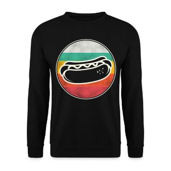 Hot Dog Adulte Vintage Rétro - Sweat-shirt Unisexe - noir - Devant - Alina (178cm) & Michal (187cm)