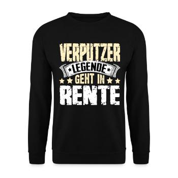 Plasterer legend retires - Unisex Sweatshirt - black - Front - Alina (178cm) & Michal (187cm)