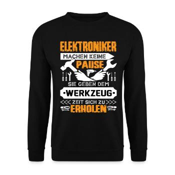 Les électroniciens ne prennent pas de pause - Sweat-shirt Unisexe - noir - Devant - Alina (178cm) & Michal (187cm)