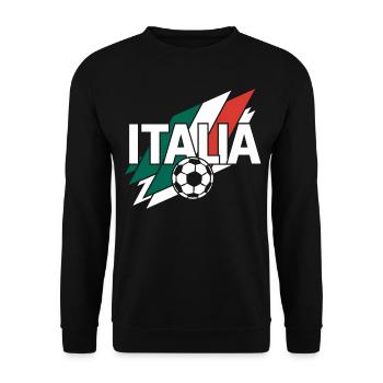 Maillot Italie 2024 Italie Italie Rome Turin Milan - Sweat-shirt Unisexe - noir - Devant - Alina (178cm) & Michal (187cm)