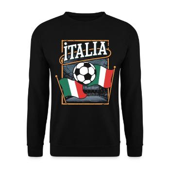 Maillot Italie 2024 Italie Italie Rome Turin Milan - Sweat-shirt Unisexe - noir - Devant - Alina (178cm) & Michal (187cm)