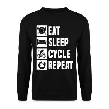 VTT Velo Mtb Femmes Vélo Cyclisme - Sweat-shirt Unisexe - noir - Devant - Alina (178cm) & Michal (187cm)
