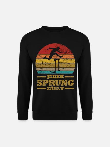 Hindernislauf Leichtathlet Hürdenläufer - Unisex Pullover - Schwarz