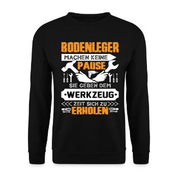 Floor layers don't take a break - Unisex Sweatshirt - black - Front - Alina (178cm) & Michal (187cm)