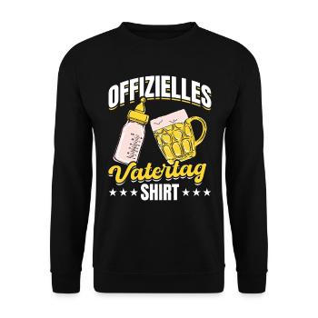 Chemise officielle de la fête des pères Papa Fête des pères Funny Pa - Sweat-shirt Unisexe - noir - Devant - Alina (178cm) & Michal (187cm)