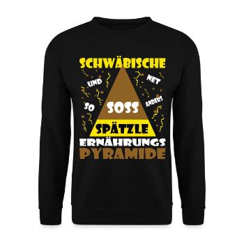Swabian food pyramid - Unisex Sweatshirt - black - Front - Alina (178cm) & Michal (187cm)